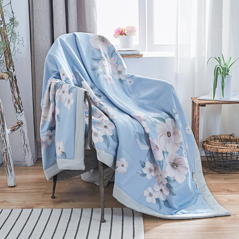 

100% Cotton Outer Cover Summer Quilt Duvet Bedclothes King Queen Full Twin Size Soft Smooth Throw Blanket