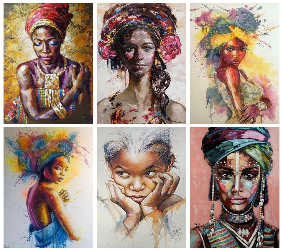 

5D diy Diamond embroidery African Indians American Woman Girl Full Frill Diamond painting craft cross stitch Home decors Gift
