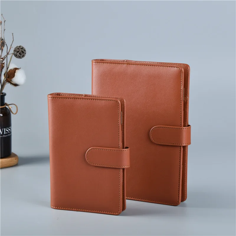 

Macaron цветной блокнот A5 A6 на 6 колец, полиуретановый блокнот на клипсе, кожаный чехол для блокнота с листьями, Обложка для блокнота, журнал, кавайные канцелярские принадлежности