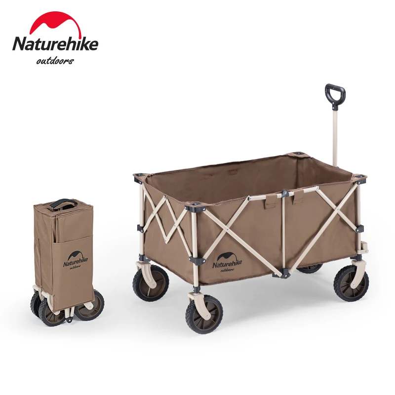 

Naturehike Folding Cart Outdoor Camping Portable Trolley Adjustable Trolley Pull-Cart Shopping Cart Luggage Folding Trolley