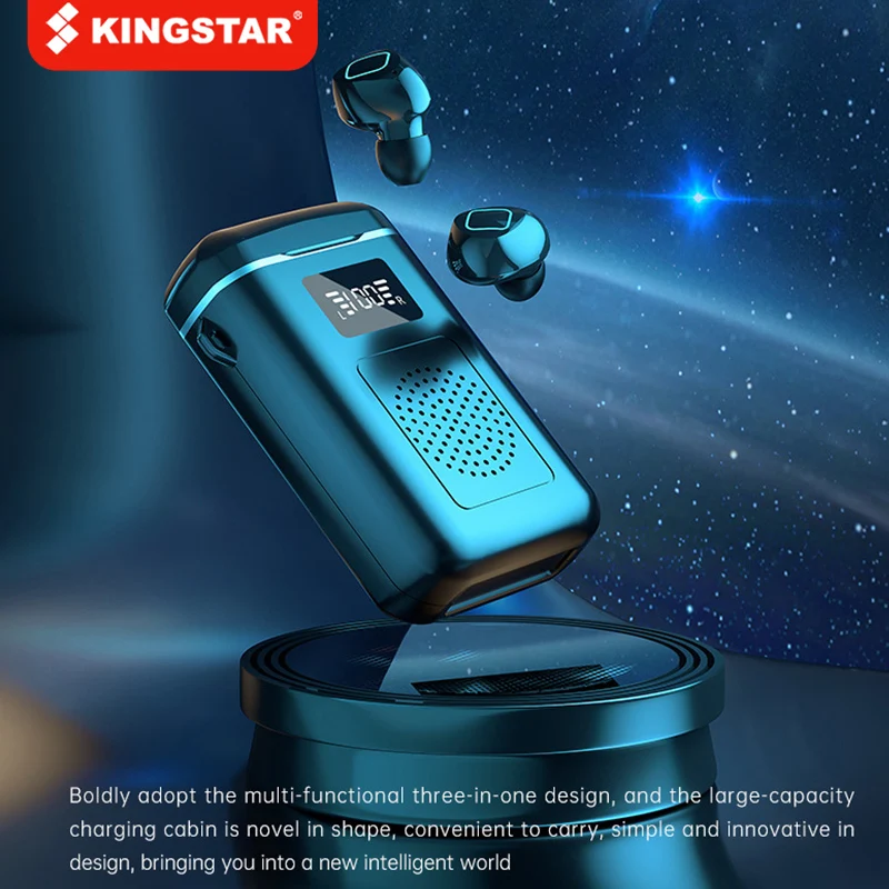 

Беспроводные наушники KINGSTAR с зарядным футляром, Bluetooth 5,1, 4000 мАч