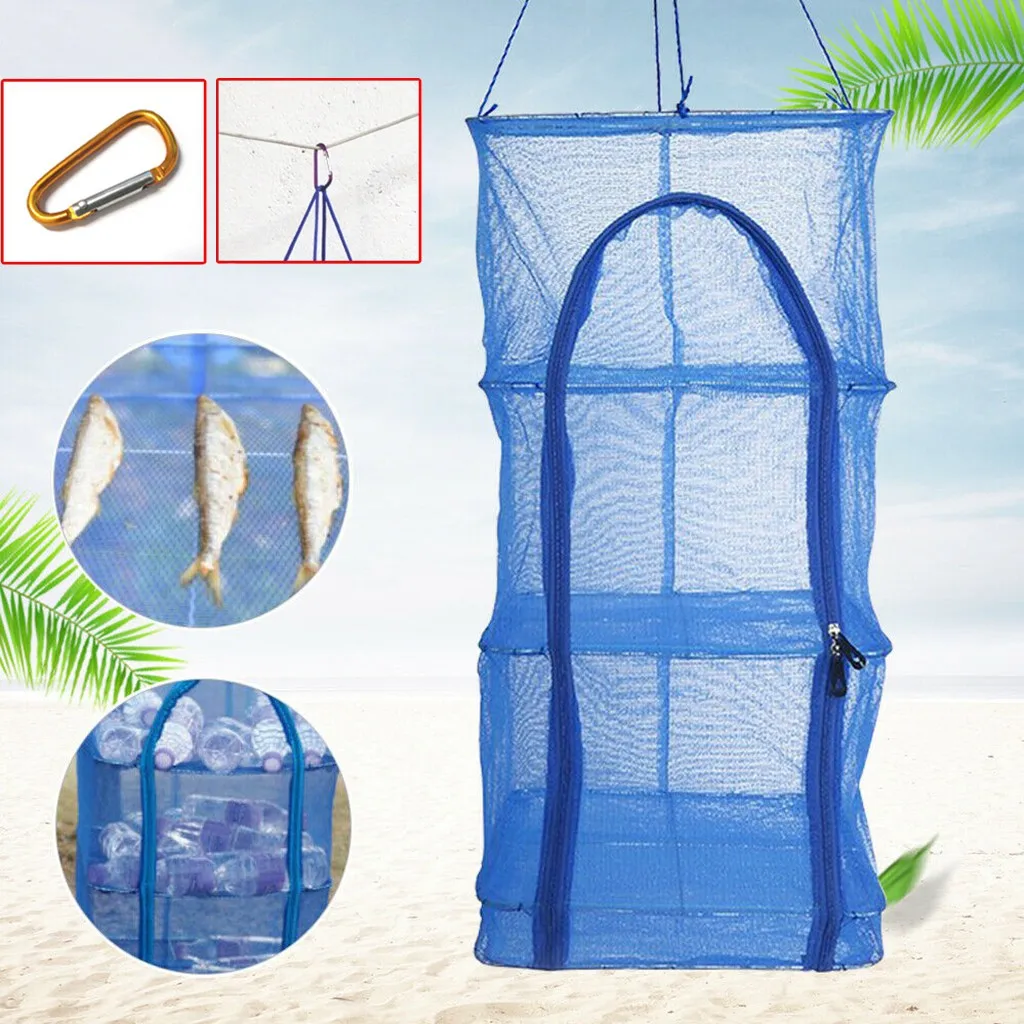Складная 4 слойная сушильная рыболовная сеть воздухопроницаемая сушилка для