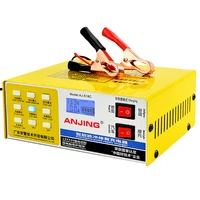 full automatic car battery charger 220v 1224v lcd display fast power charging intelligent pulse repair truck motorcycle
