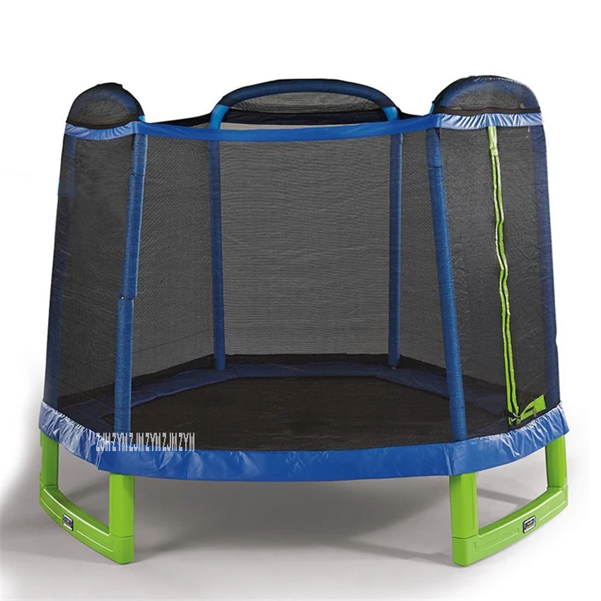 

CY-7 ft Indoor Safety Net Spring Children's Trampoline Early Education Entertainment Bouncing Jumping Bed Hexagon Bounce Bed