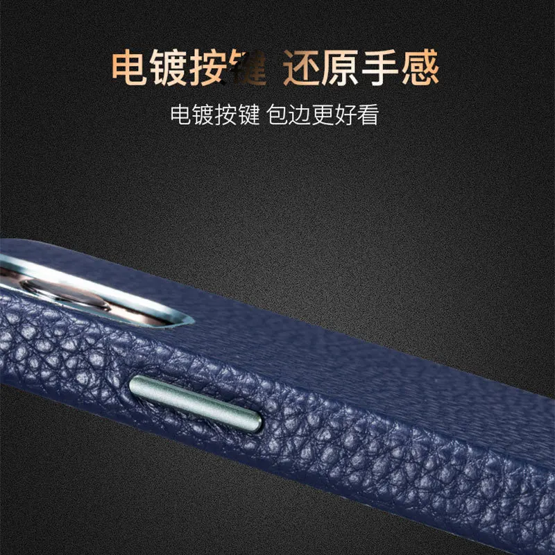 

Apple 12 Mobile Phone Case Genuine Leather Iphone12 New Protective Leather Case Official Processing Customized All-Inclusive