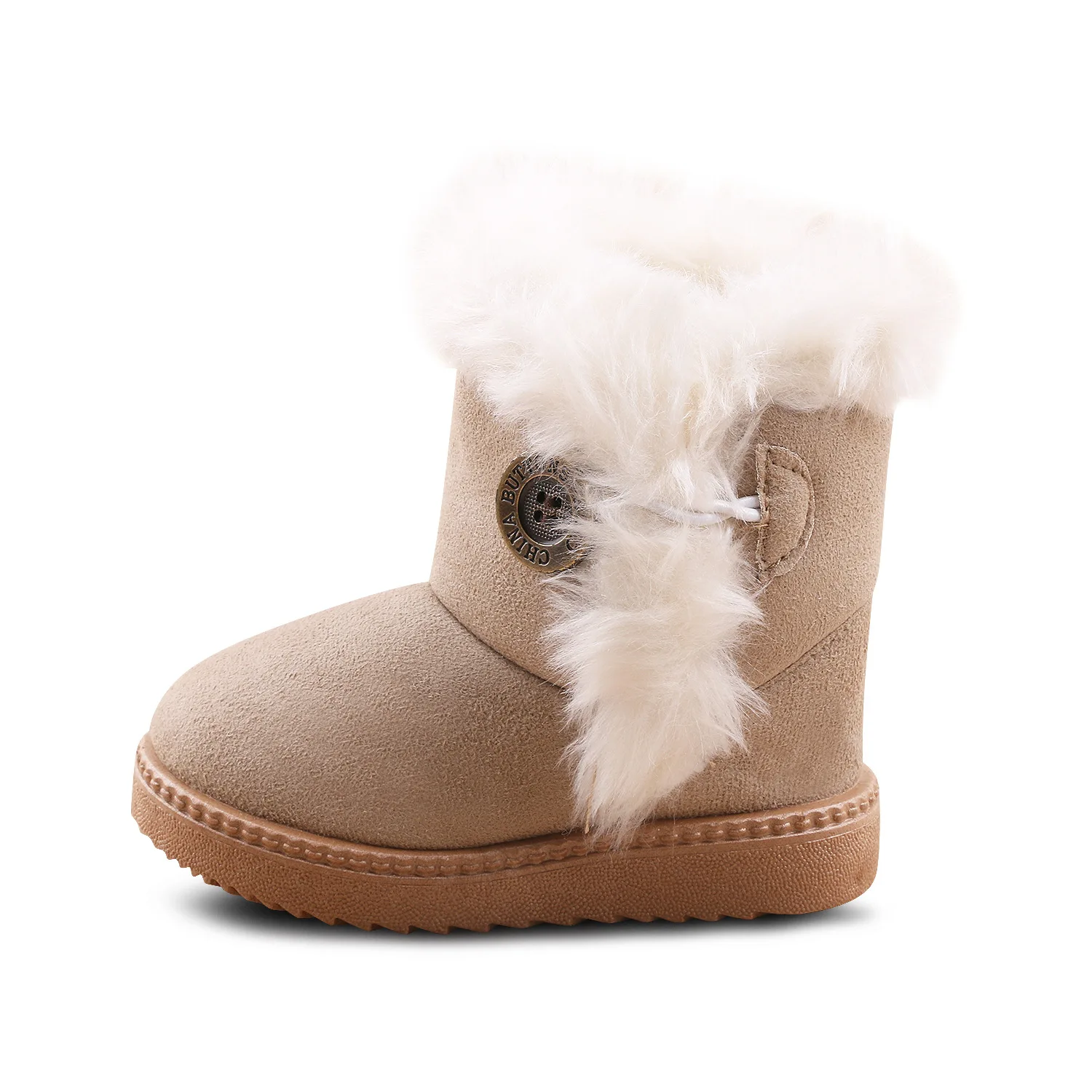 2019 г. Новые зимние детские Ботинки Толстая Теплая обувь замшевые ботинки с