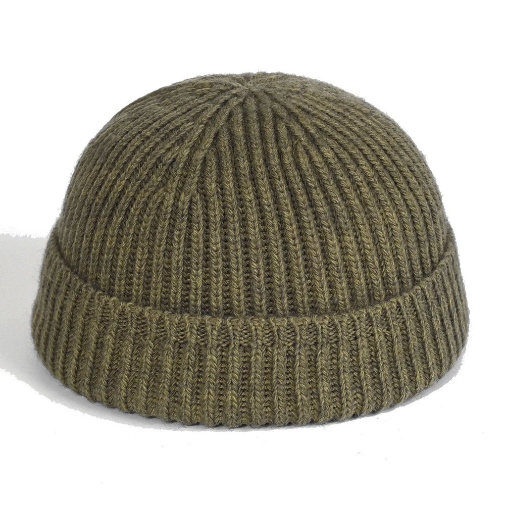 

Classic Men Women Warm Winter Hats Wool Acrylic Knit Cuff Beanie Cap Daily Beanie Hat