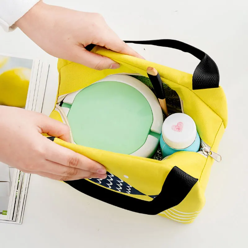

2021 Portable Thermal Insulated Lunch Box Tote Cooler Handbag Picnic Bags Bento Pouch Dinner Container School Food Storage Bags