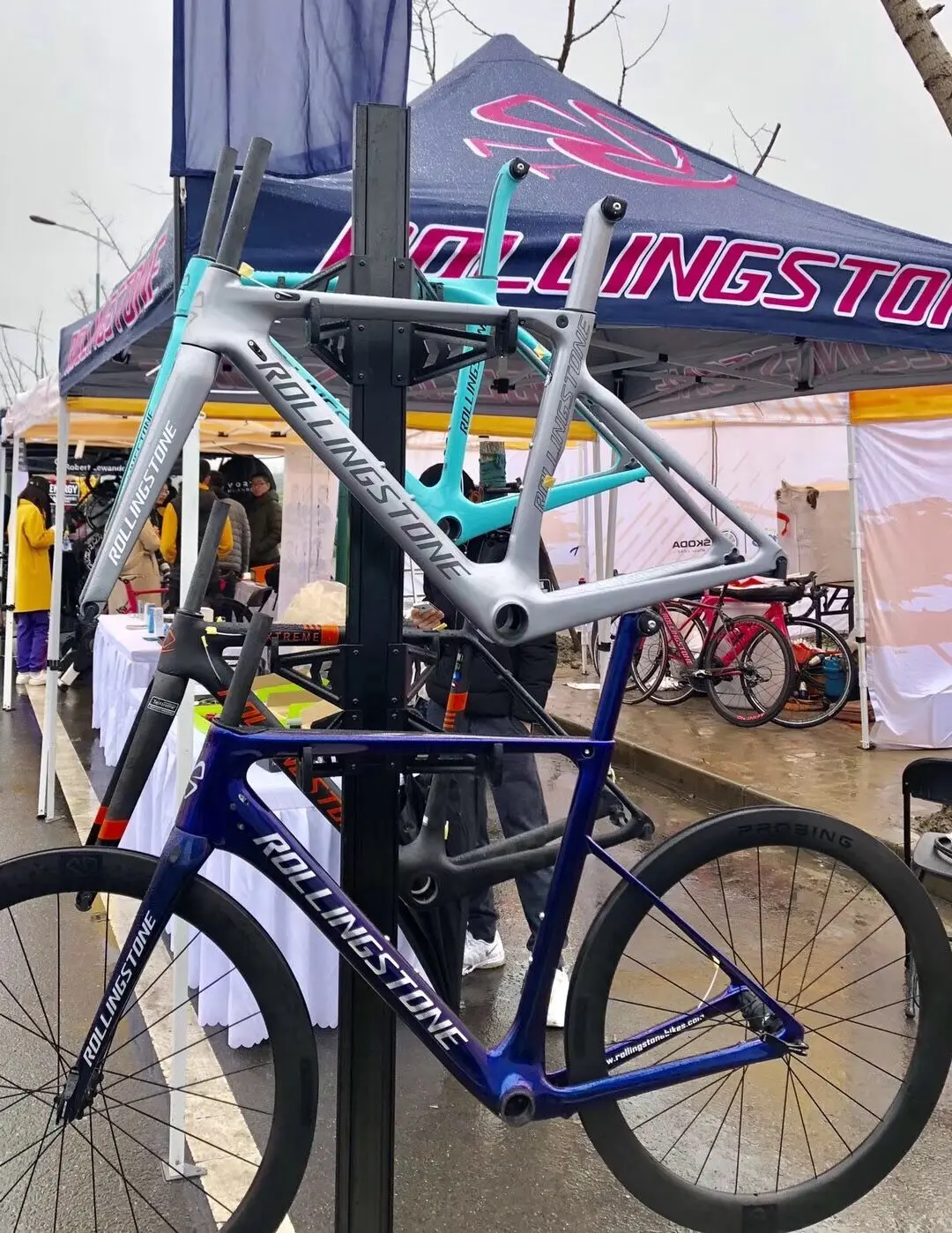 ROLLING STONE FINDER Road Carbon Frame set UCI одобрение Аэро рамка для дороги набор Хамелеон серебряная краска 45 см 47 см 50 см 52 см