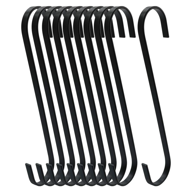 

10 Pack Extra Large 10 Inch Long S Hooks for Hanging Plant,Basket,Tree Branch,Closet,Garden,Pergola,Indoor Outdoor Uses