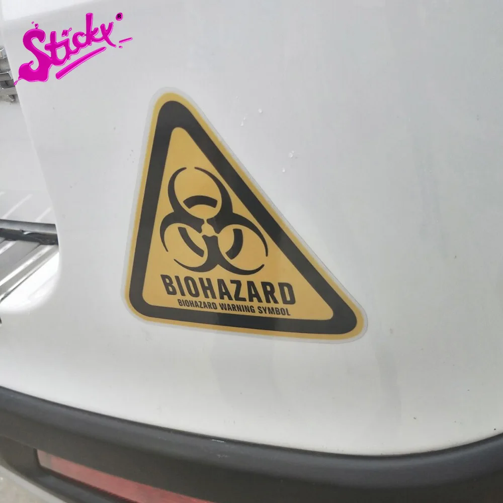 Клейкий мультяшный треугольный алюминиевый предупреждающий символ