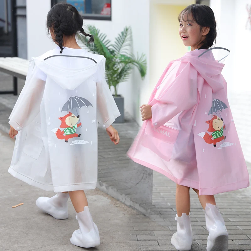 

Kids Raincoat Waterproof Rain Poncho Clear Hiking Children kindergarten school Student Rainsuit Protective Thicken Poncho Covers