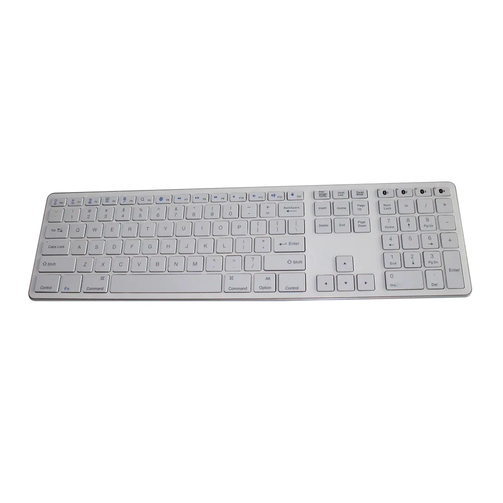 Bluetooth keyboard suitable for Apple smart phone tablet TV 109-key three-key zone 4 pairing keyboard