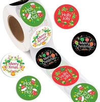 round christmas gift packaging stickerchristmas gift wrapping stickerspresent stickersenvelope seals sticker 2500pcslot