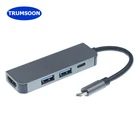TRUMSOON Thunderbolt 3 Type C к 4K HDMI-совместимый адаптер USB 3,0 C для Macbook iPad Pro Samsung S20 Dex Xiaomi 10 TV Nintendo