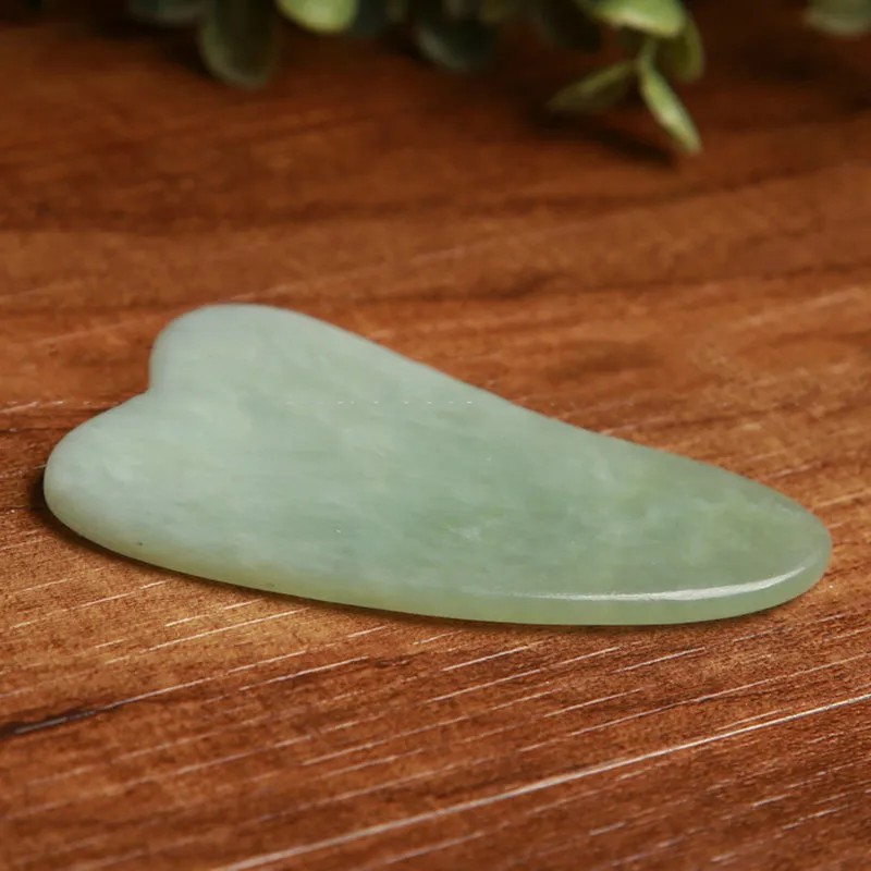 Натуральный женский массажер для лица Jade Guasha с тонким корпусом инструмент