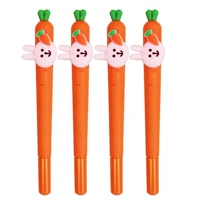 24pcs adorable kawaii cute pens bunny rabbit carrot vegetable girl stationery pen gel funny back to school thing write blue ink