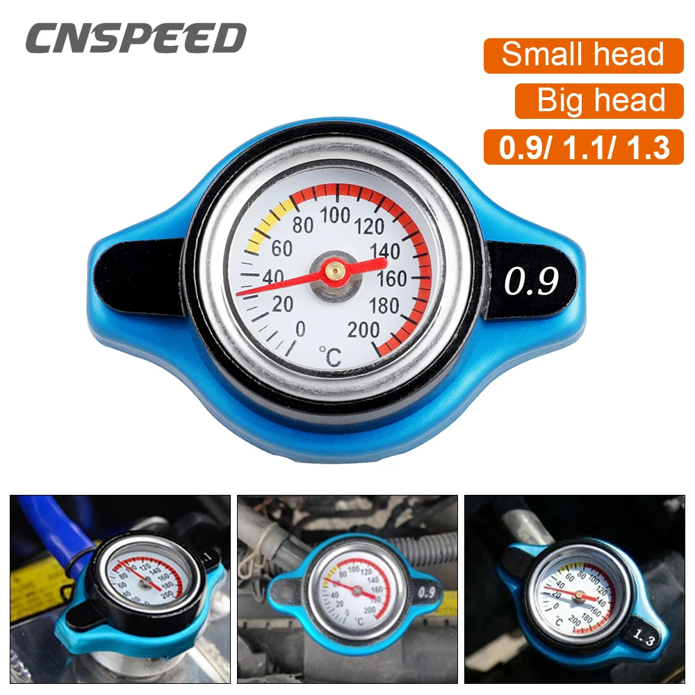 Motorcycles Car Thermost Radiator Cap Cover Head Water Temperature Gauge 0.9 Bar 1.1 Bar 1.3 Bar with Utility Safe