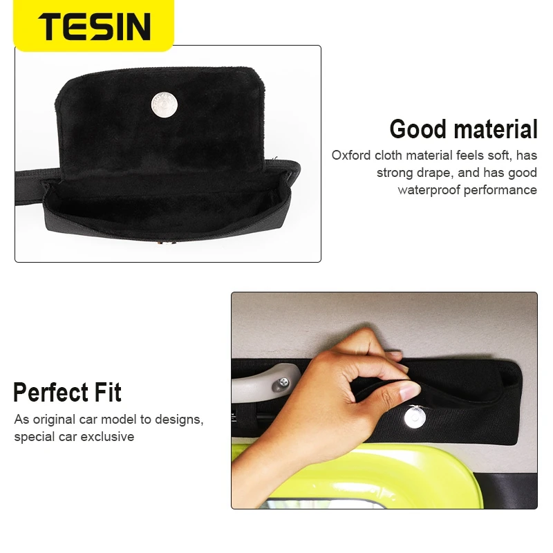 Beste Tesin Opbergen Opruimen Auto Top Handgreep Opbergtas Zonnebril Tas Organizer Accessoires Voor Suzuki Jimny 2019 2020 2021