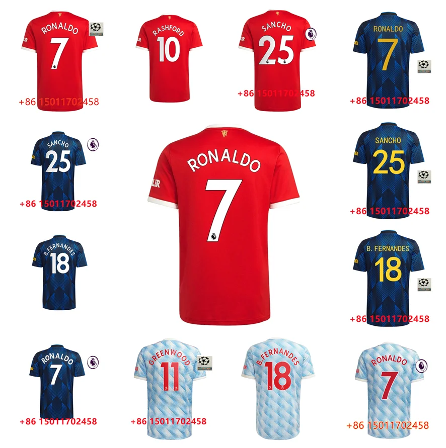 

Soccer jersey Hot Ronaldo 21-22 Manchester jerseys UNITED man jerseys UTD SANCHO B. FERNANDES RASHFORD 21-22 shirt Fast shipping