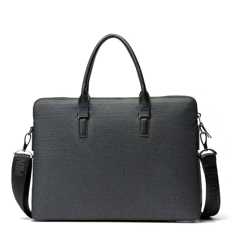 BISON DENIM fashion luxury men bag split leather business men briefcase laptop bag brand male handbag shoulder bags