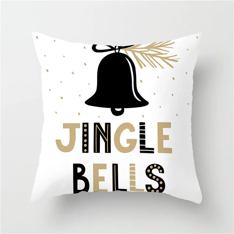 Чехол на подушку из золотой фольги с буквенным принтом Fuwatacchi Наволочка надписью