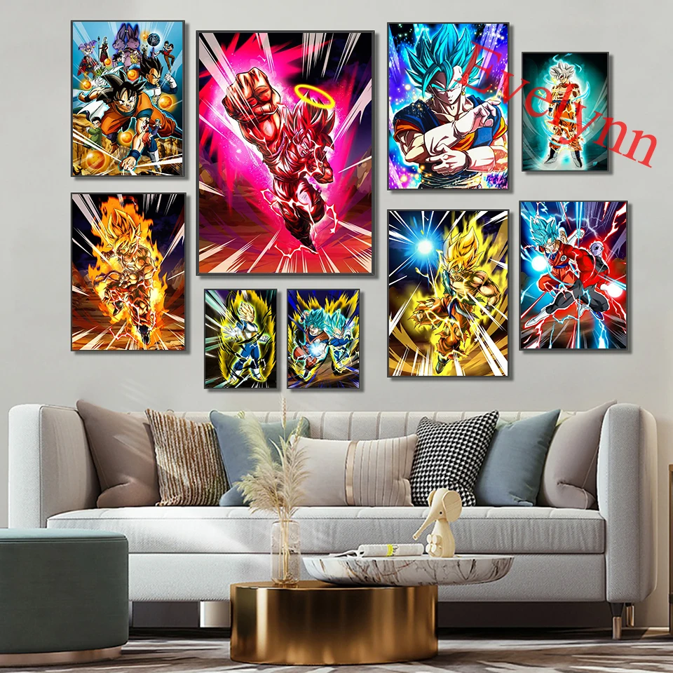 Son Goku Драконий жемчуг супер постер японское аниме ITO современный декор для