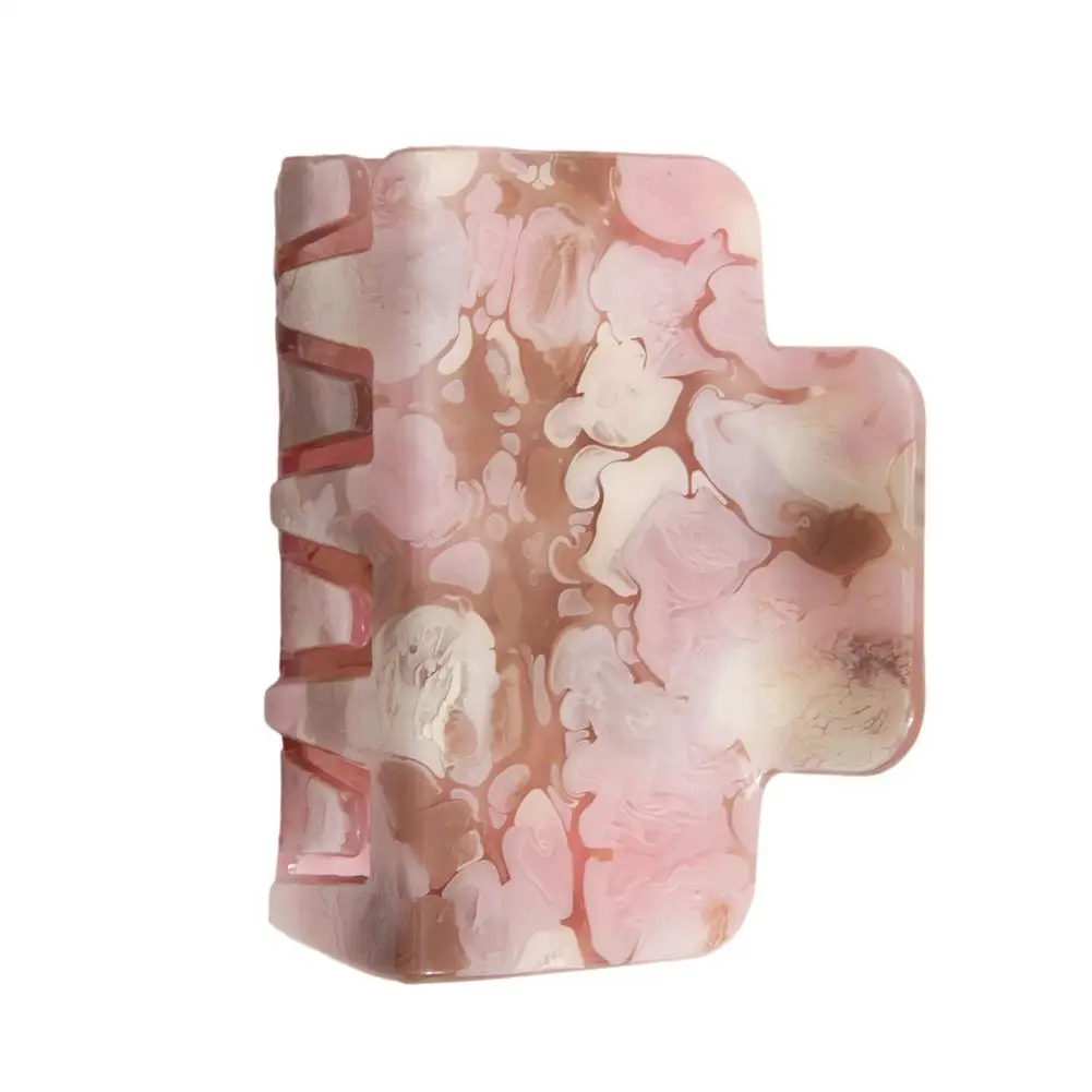 

Women Large Elegant Hair Claw Clip French Style Square Hairpin Simple Geometric Shape Simple Grip Pin Teeth Clamp Anti-Slip