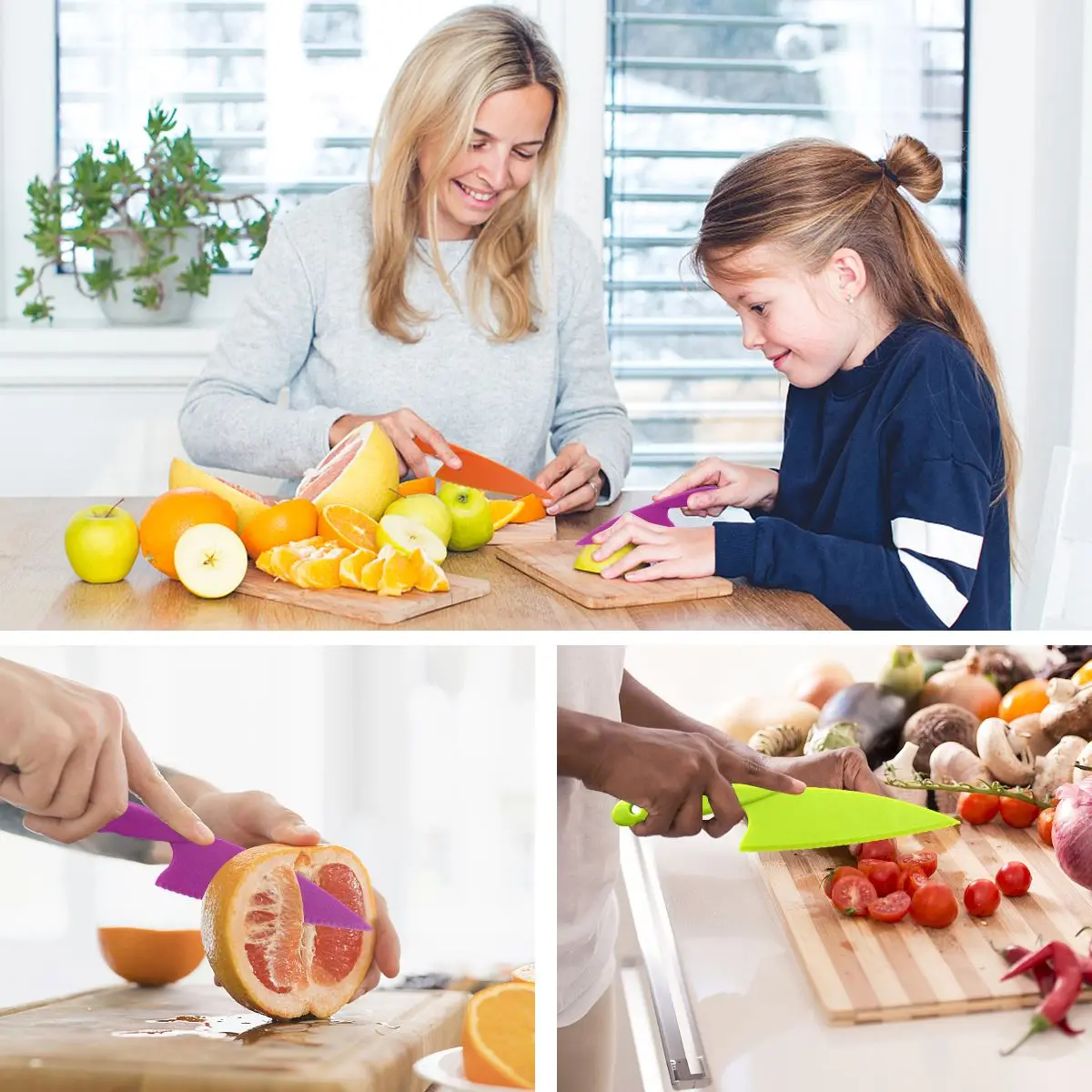Пластиковый нож для фруктов безопасный хлеба салата кухонный детский поварской