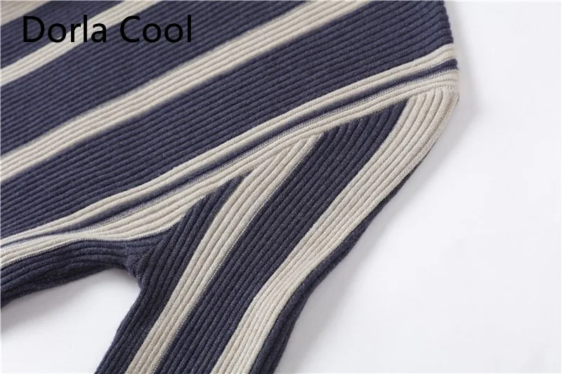 Уличные женские свитера в полоску трикотажные джемперы с автопортретом короткие