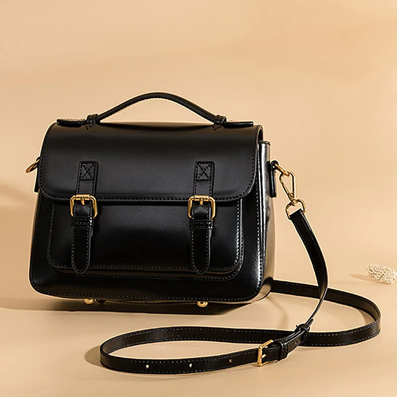 Сумка из натуральной кожи Повседневная маленькая сумка с клапаном сумки в стиле