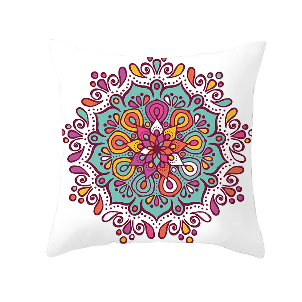 

Custom Create Mandara Pillowcases Decorative Sofa Room Bed Pillow Cover Home Car Cute Cushion Case 45*45cm(One Side) TPR012