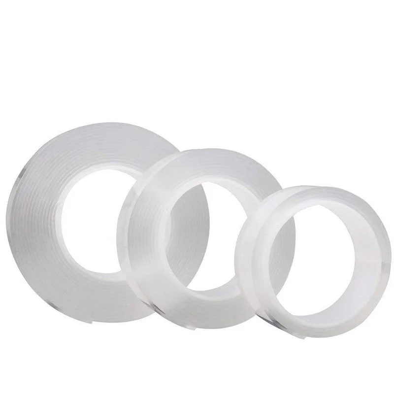 

1 Roll Reusable Transparent Double-sided Tape Can Washed Acrylic Fixing Tape Nano tape No Trace Magic Car Double-sided Tape