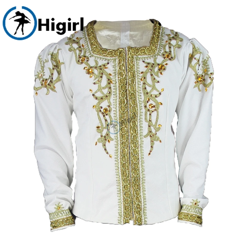 Мужской профессиональный костюм для балерины из белого золота танцевальная