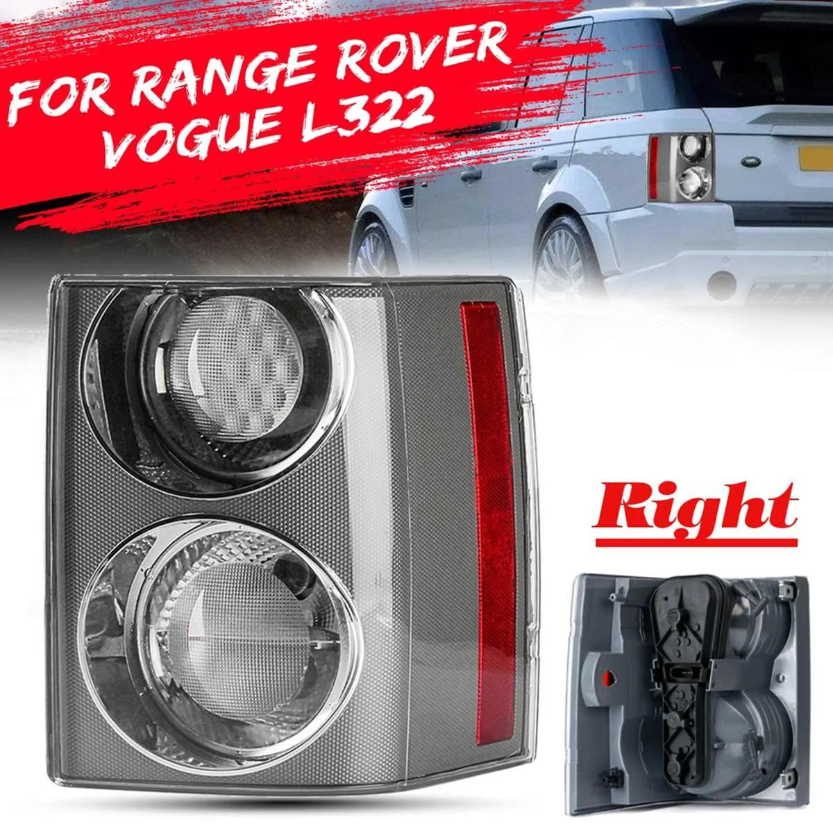 right Задних сигнальных огней для RANGE ROVER VOGUE L322 2002 2003 04 05 06 2007 2008 2009 1 пара задний фонарь лампа стоп света ясно - Цвет: right
