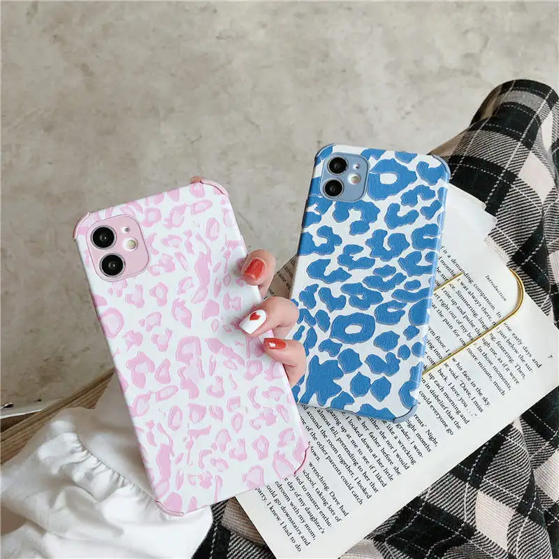 

Luxury Pink Leopard Print Case For OPPO Realme XT X2 X Reno Cover For OPPO A9 A5 A31 2020 A32 A52 A92S A91 F9 A3S R17 A83 K5