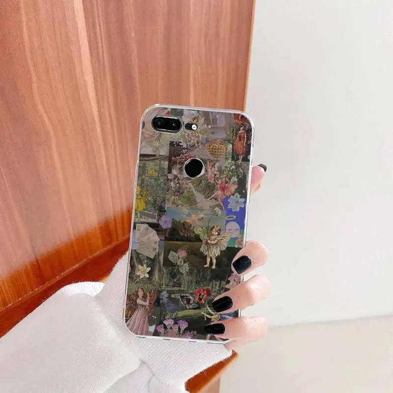 Cottagecore цветочный пейзаж чехол для телефона прозрачный Huawei honor P mate 40 20 30 10 50 i 9 x pro lite