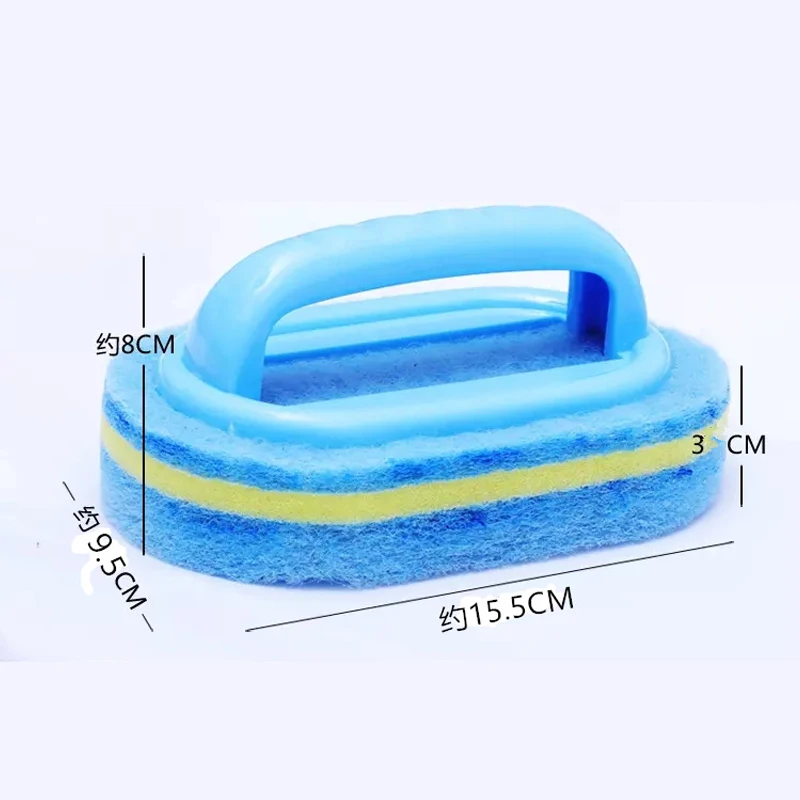 

Kitchen Cleaning Bathroom Toilet Kitchen Glass Wall Cleaning Brush Handle Sponge Powerful Decontamination Brush Cleaning Tools