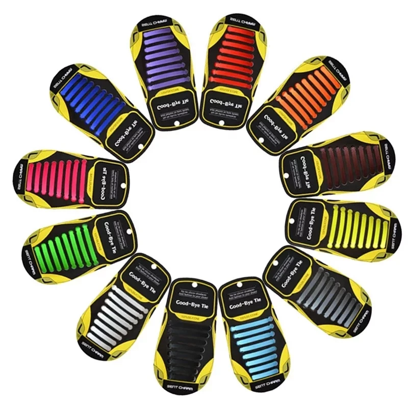 16 шт./компл. взрослые ленивые эластичные шнурки без завязок силиконовые легко