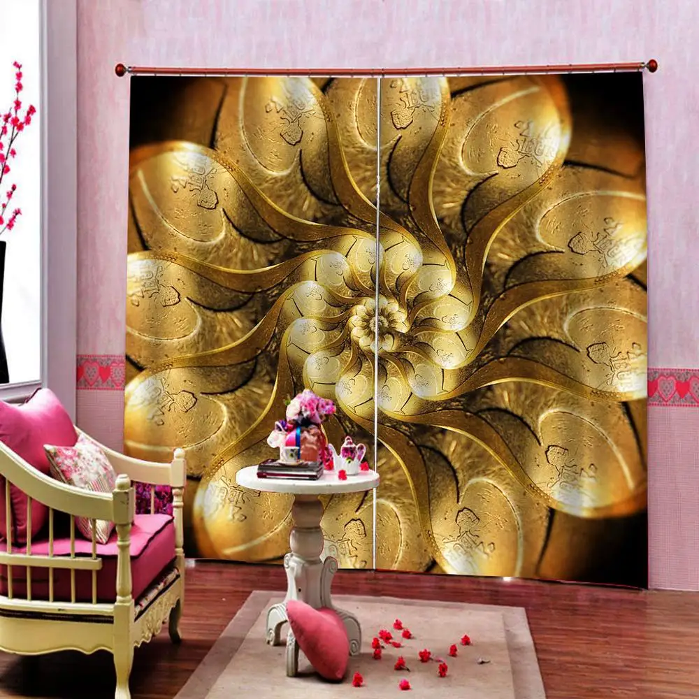 

European Style Window Curtain Luxury Curtains For Living Room Bedroom pattern Decor KTV Hotel Drapes