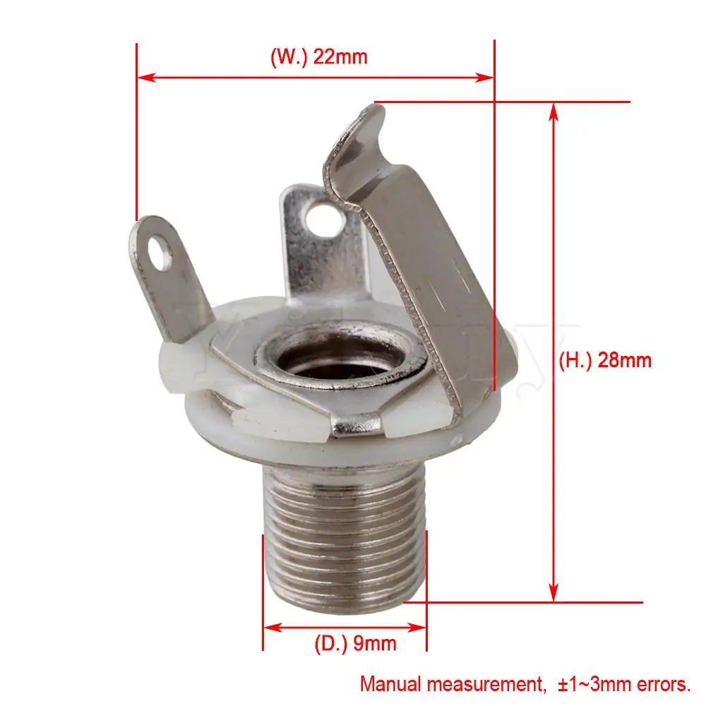 Yibuy 10 x Mono 1/4 Jack socket Electric Guitar Input Output Socket | Спорт и развлечения