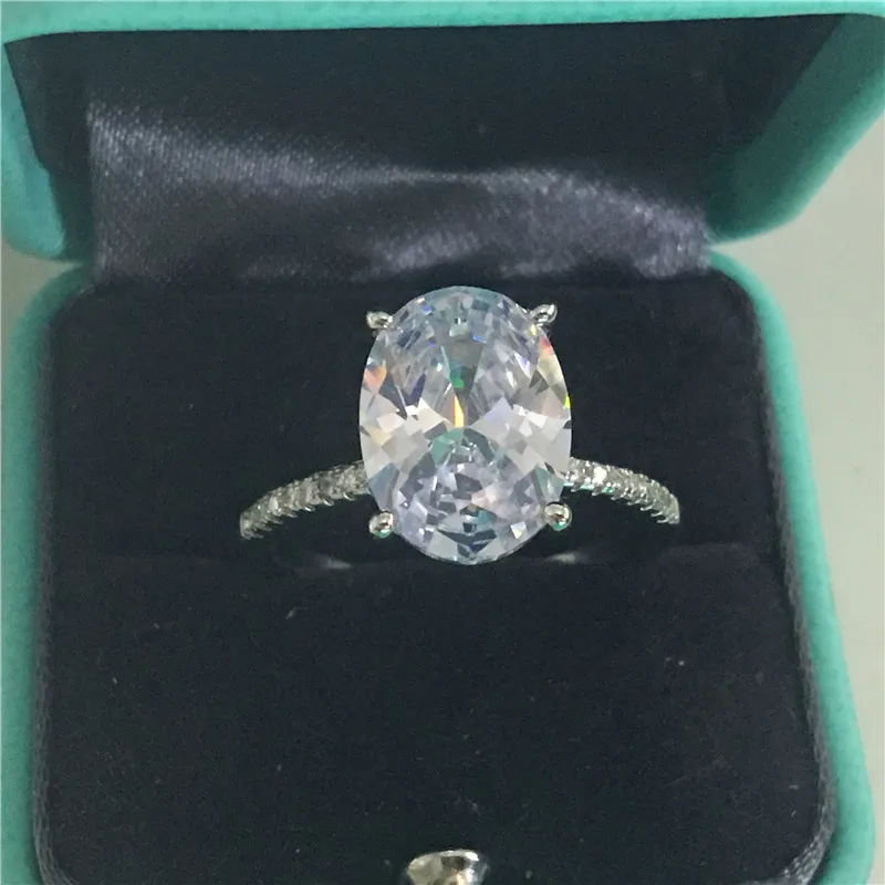 Женское Обручальное Кольцо Vecalon роскошное кольцо из стерлингового серебра 925