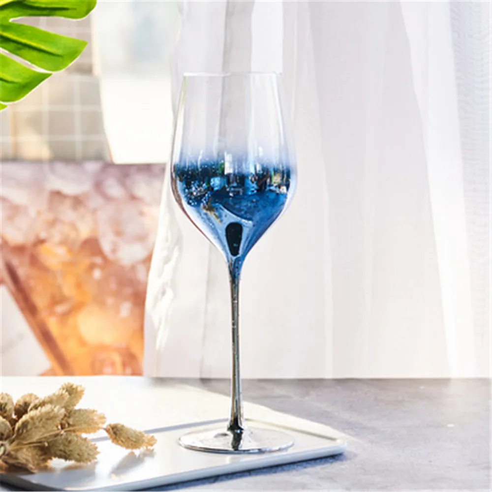 blue style 1 Креативные бокалы для вина, Dreamy, Звездный кристалл, бокалы шампанского, свадьба; вечеринка, чашка для напитков, домашнее украшение, 430 мл, 460 мл - Color: blue style 1