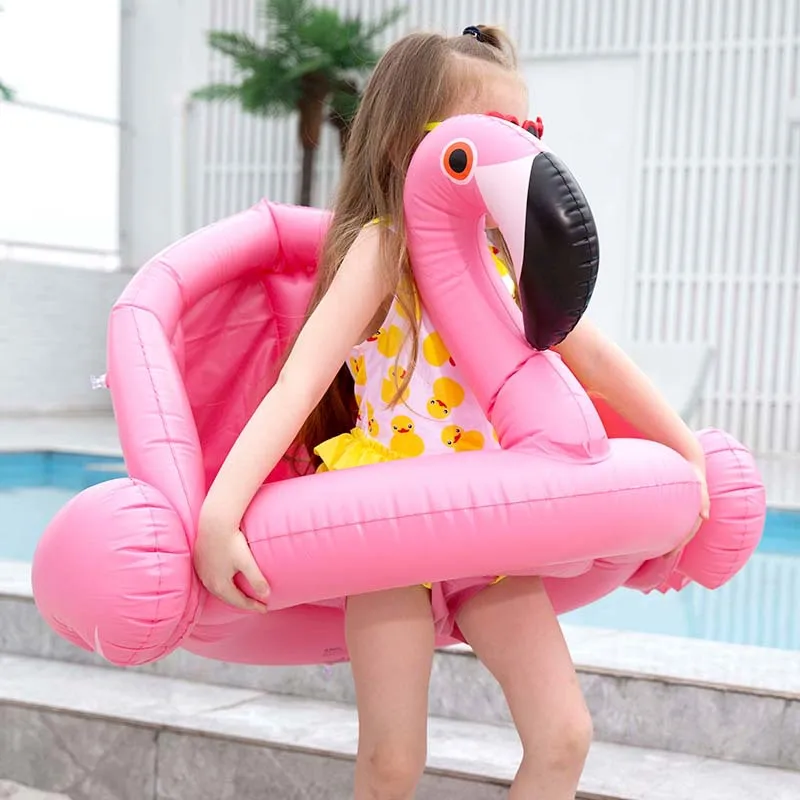 

Children's Summer Wading Sports Pool Pink Flamingo Awning Swimming Ring Baby Inflatable White Swan Swimming Ring Accessories