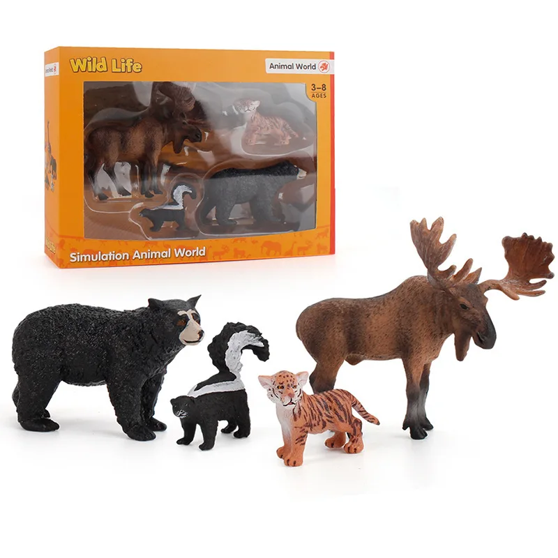 

Artificial Wild Life Forest Figure Toy Set Plastic Play Toys Model Kit Children Holiday Gift