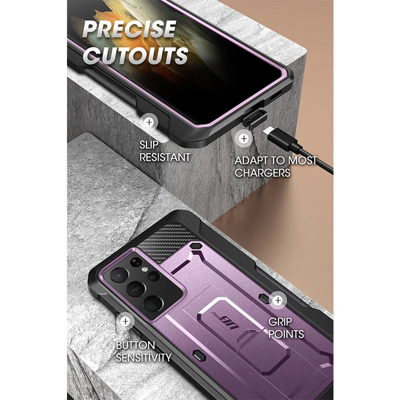 Чехол SUPCASE для Samsung Galaxy S21 Ultra 5G (выпуск 2021 г.) UB Pro двухслойная прочная кобура с