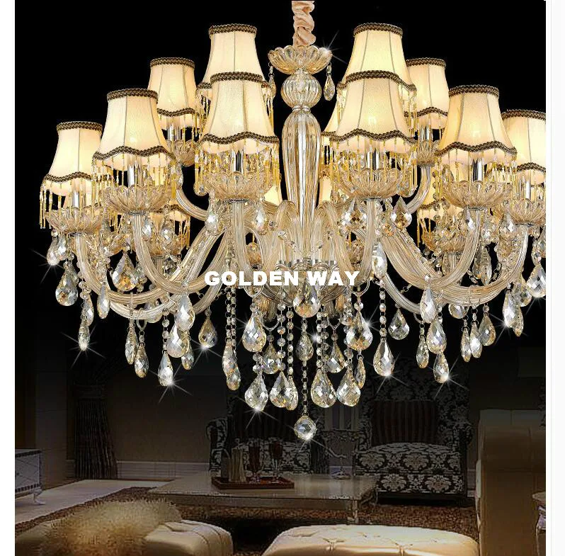 

Modern Chandelier Lights Bedroom Living Room Cognac Hanging Lamps Crystal Lusters de cristal Chandelier Lighting Crystal Fixture