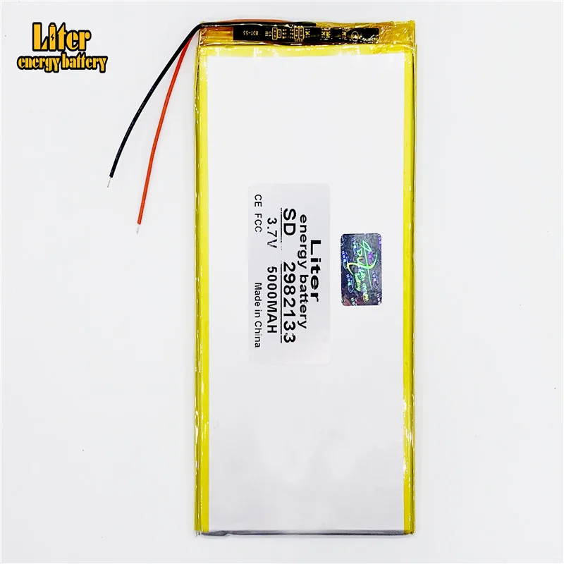 2982133  3.7V,5000mAH (polymer lithium ion battery) Li-ion battery for tablet pc 7 inch 8 inch 9inch