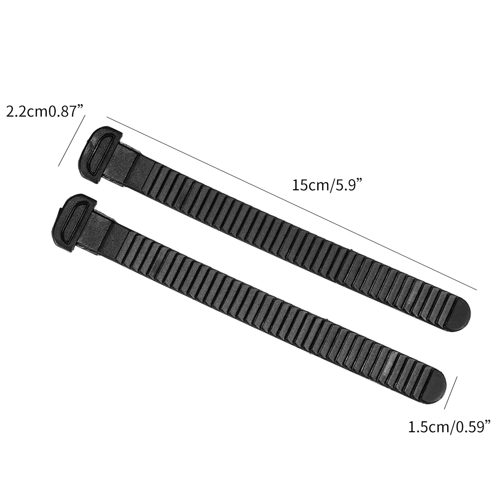 

2PCS Snowboard Fastening Straps High Quality Black Snowboard Binding Straps Adjustable Outdoor Sports Protection Ski Accessories