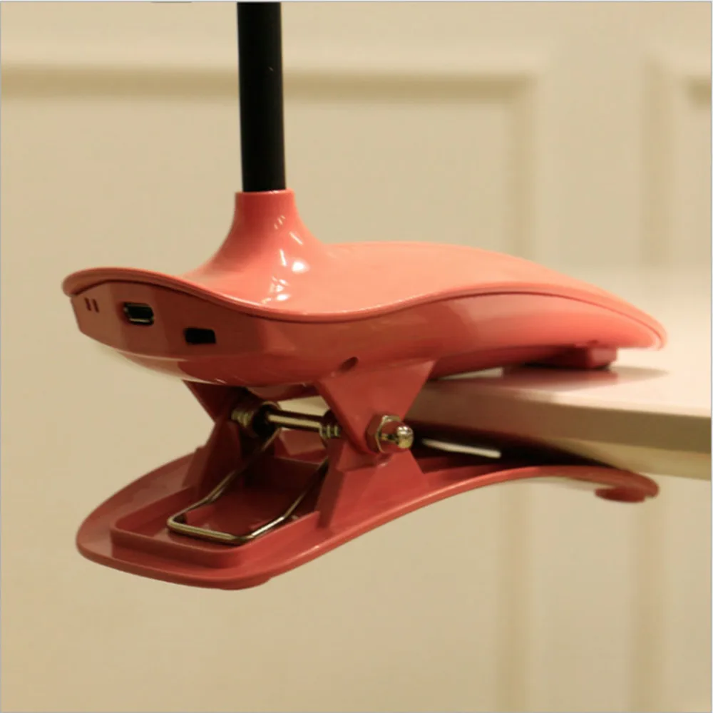 

Table Lamp LED Lamp With Clip Flexo USB Rechargeable Desk Lamp Touch Three-speed Dimming Eye Protection Reading Studying Lamp